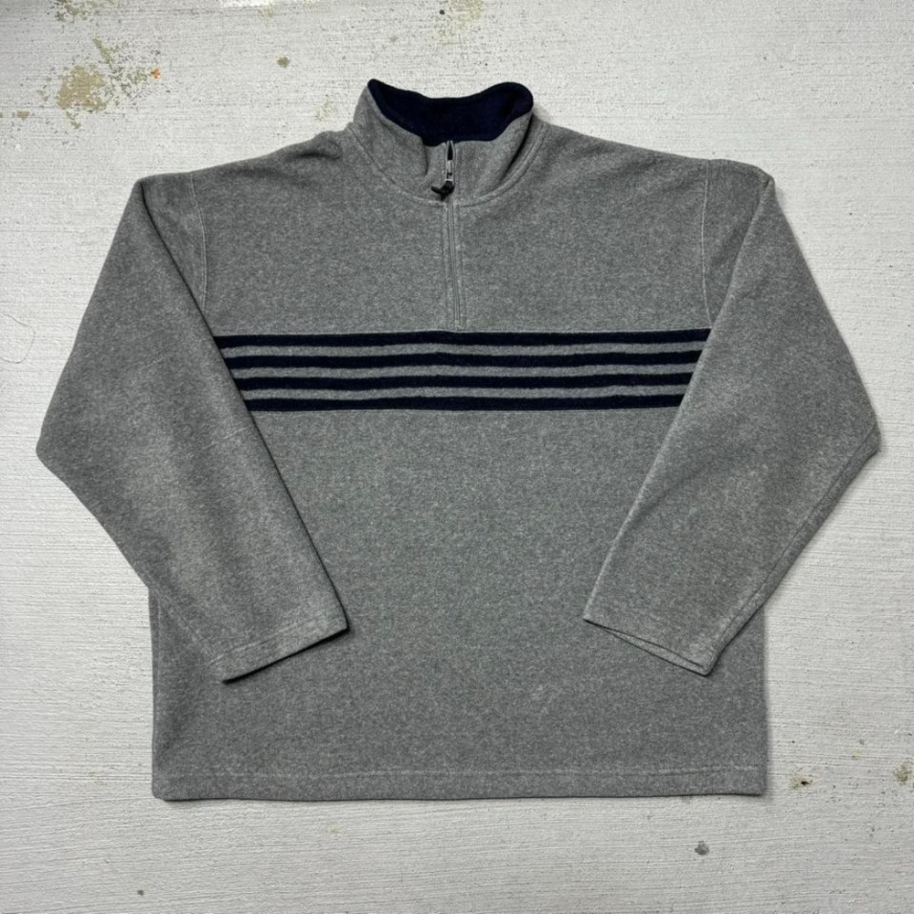 Y2k Old Navy Striped Quarter Zip Fleece Pullover Size‎ XXL